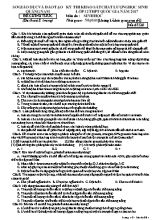 Đề thi khảo sát chất lượng học sinh Lớp 12 môn Sinh học năm 2017 - Mã đề S01 - Sở GD & ĐT Quảng Nam